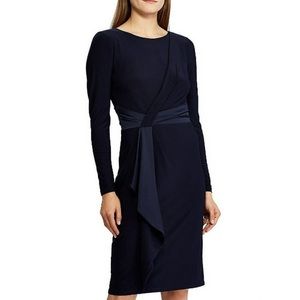 Lauren Ralph Lauren Women's Shift Jersey Dress Blue size 6